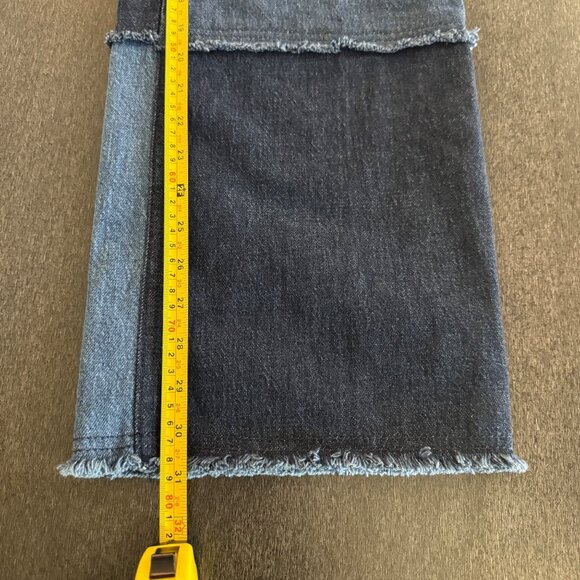 Rails The Getty High Rise Wide Legs Blue Jeans Women's Patchwork, Size 24 NWT - Picture 12 of 13